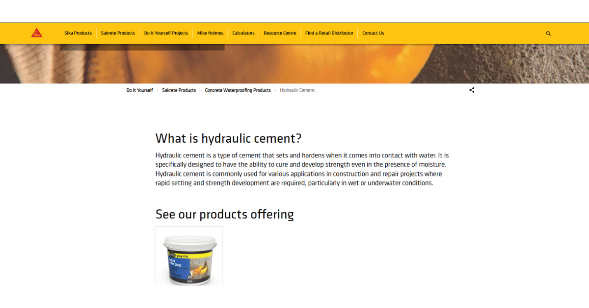 Hydraulic Cement Meets Nanotech